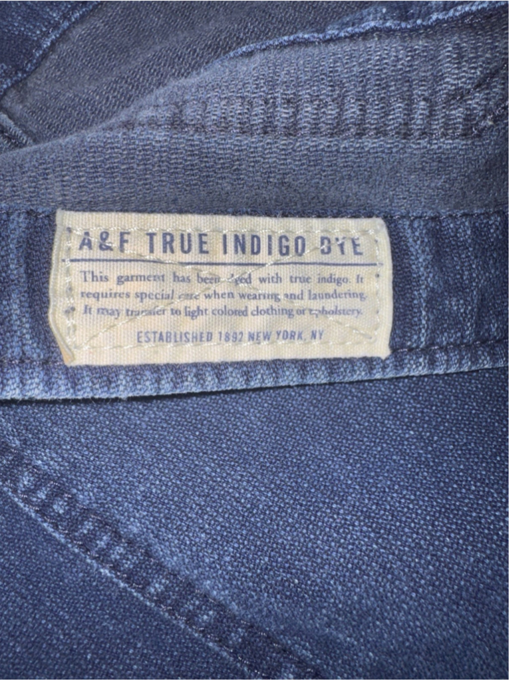 Abercrombie & Fitch True Indigo Chore Button Up Shirt Workwear Utility Large - Picture 5 of 10